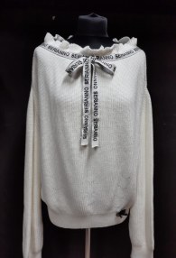 Antonello Serio sweter z taśmą ecru